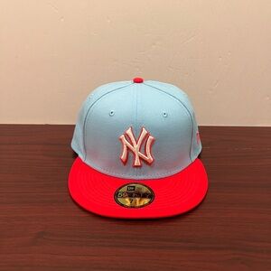 New Era, 59Fifty Fitted Hat, New York Yankees, Blue & Red